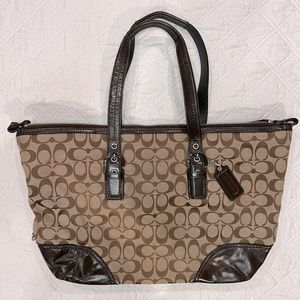 Brown Coach Briefcase Purse